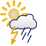 wechselnd wolkig mit Schauern und Gewittern