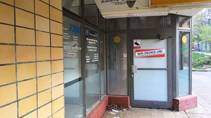 Bauzombie Ringkolonnaden Marzahn (Quelle: rbb 88.8/Miriam Keuter)