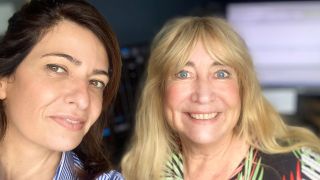 Linda Zervakis und rbb 88.8 Moderatorin Marion Hanel (Quelle: rbb 88.8/Marion Hanel)