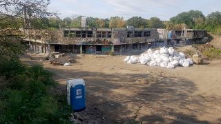 Aussenfassade des ehemaligen Spaßbades Blub in Neukölln (Foto: Matthias Bartsch / rbb 88.8)
