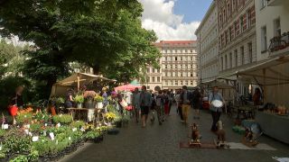 Ökomarkt auf dem Chamissoplatz. Quelle: rbb